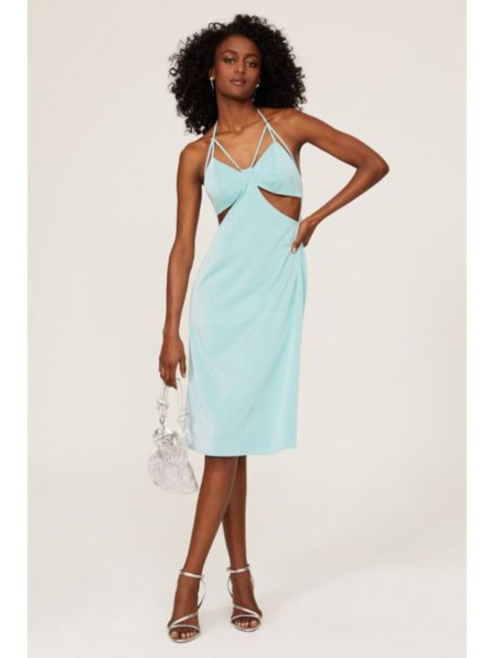 Mint Cutout Butterfly Dress - Summer Midi